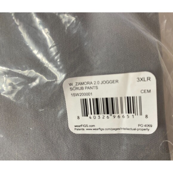 FIGS ZAMORA 2.0 Jogger Gray/ Cement Womens Scrub Pants Sz 3XLR - Picture 7 of 7